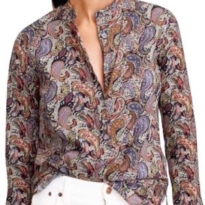 JCREW - Liberty Art Fabrics Ruffle Popover Shirt